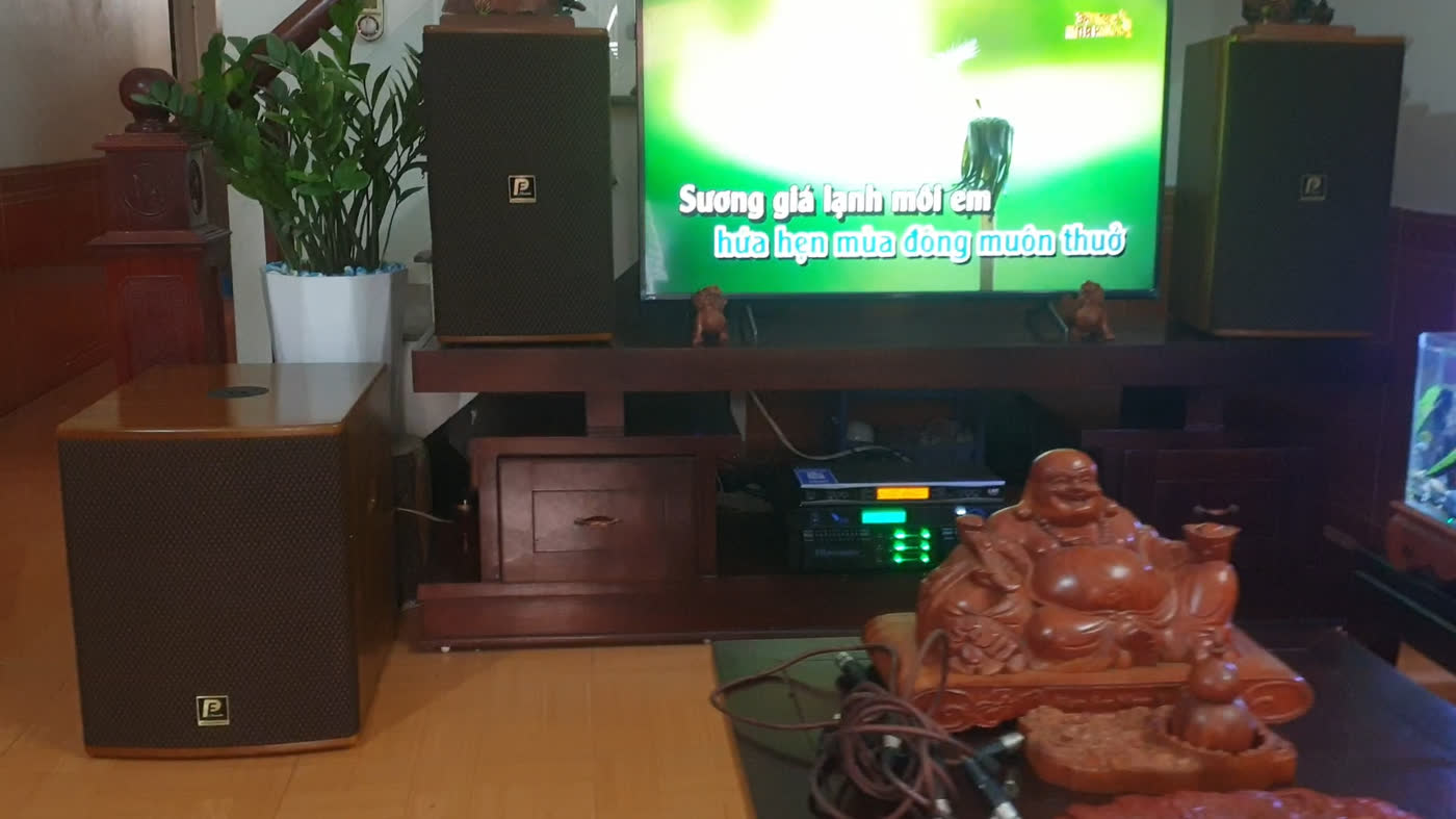 Dàn karaoke lắp đặt thực tế tại nhà khách - Tú Audio